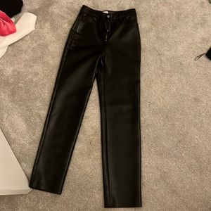 Aritzia - Wilfred Black Leather Pants